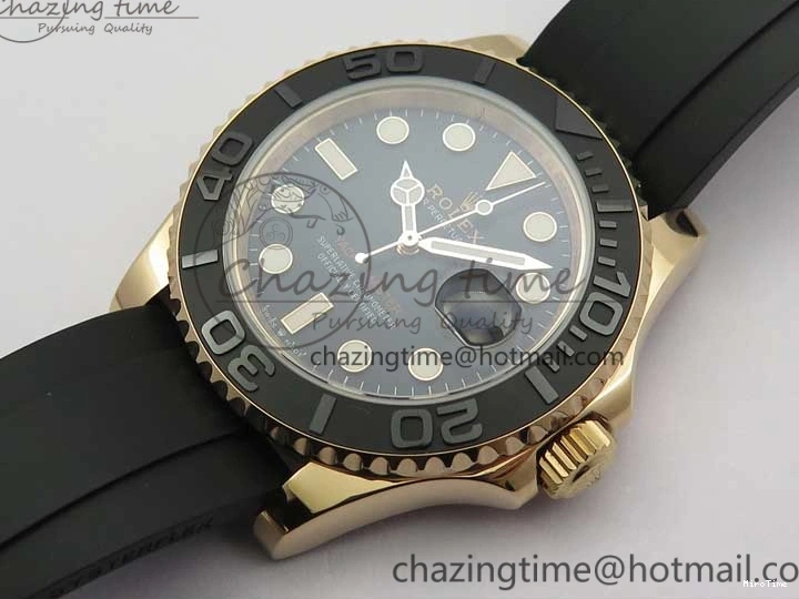 MiroTime 0523 Yacht-Master 116655 UBF 1:1 Best Edition 3D Black Ceramic Bezel on Black Rubber Strap A2836(Free Extra Strap) SunProtective 3061